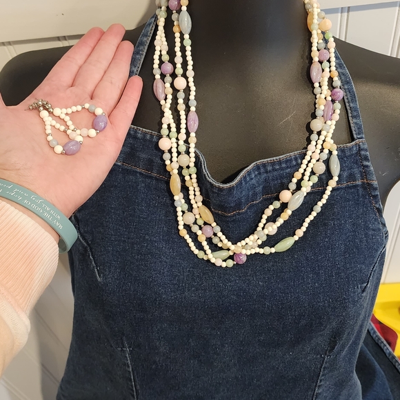 Source Unknown Multi-Strand Beaded Necklace Set - Picture 1 of 4